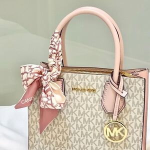 Michael Kors Pink and Cream Satchel